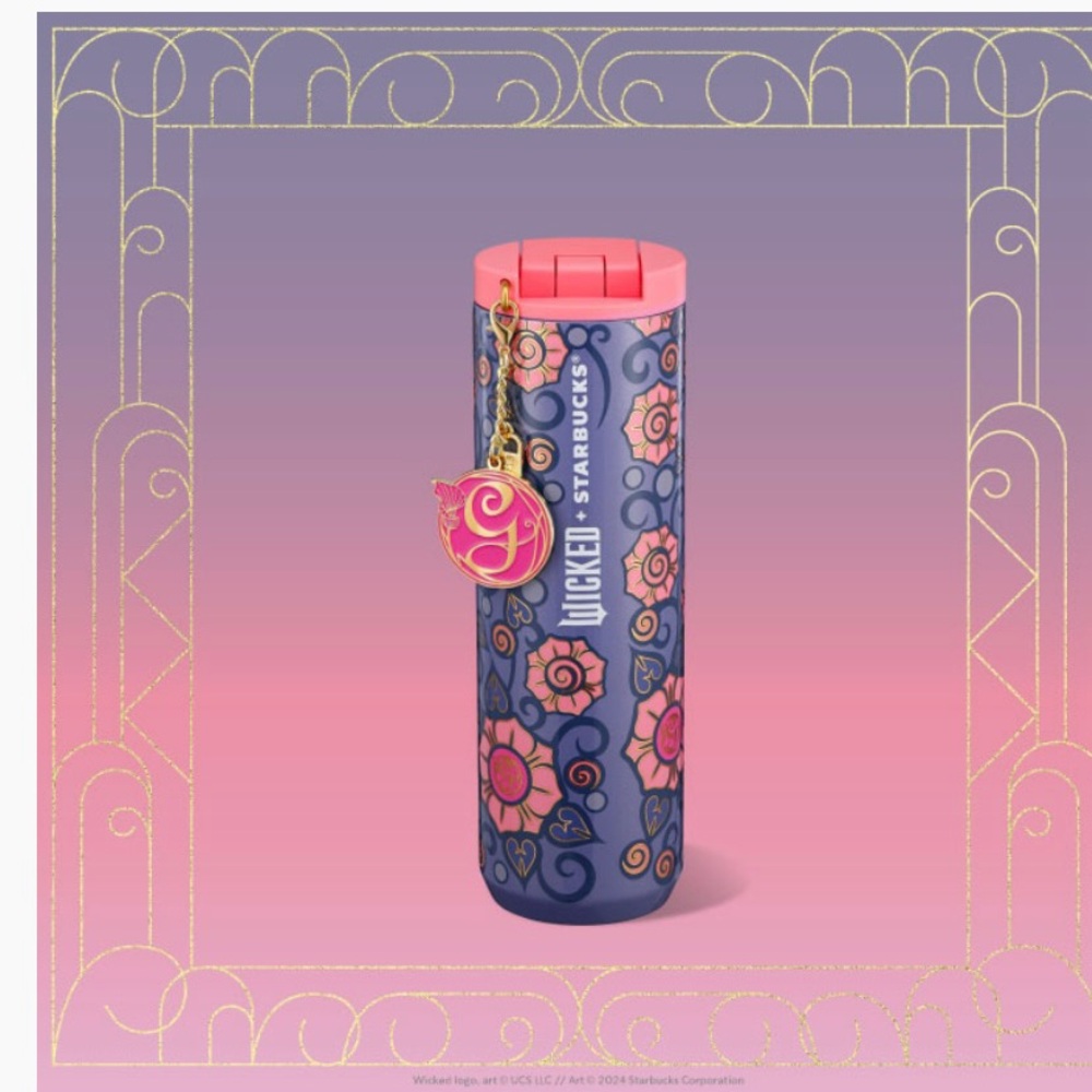 COPY - Starbucks Wicked Glinda Pearl Tumbler with G charm